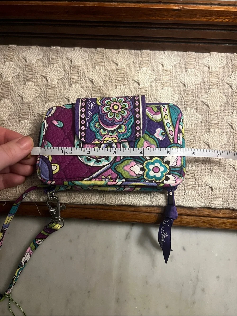 VERA BRADLEY Quilted Smartphone Wallet Wristlet Retired Heather Paisley *NWT*